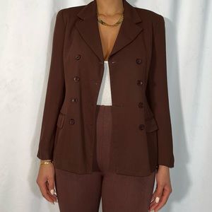 Vintage Gianni Chocolate Blazer (size 4)